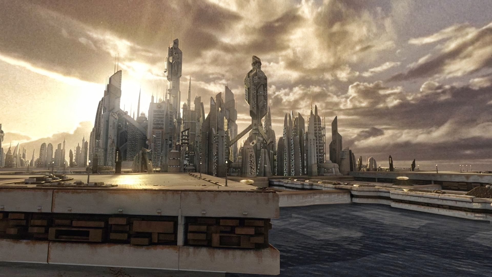 General 1920x1080 Stargate Atlantis futuristic city digital art TV series science fiction