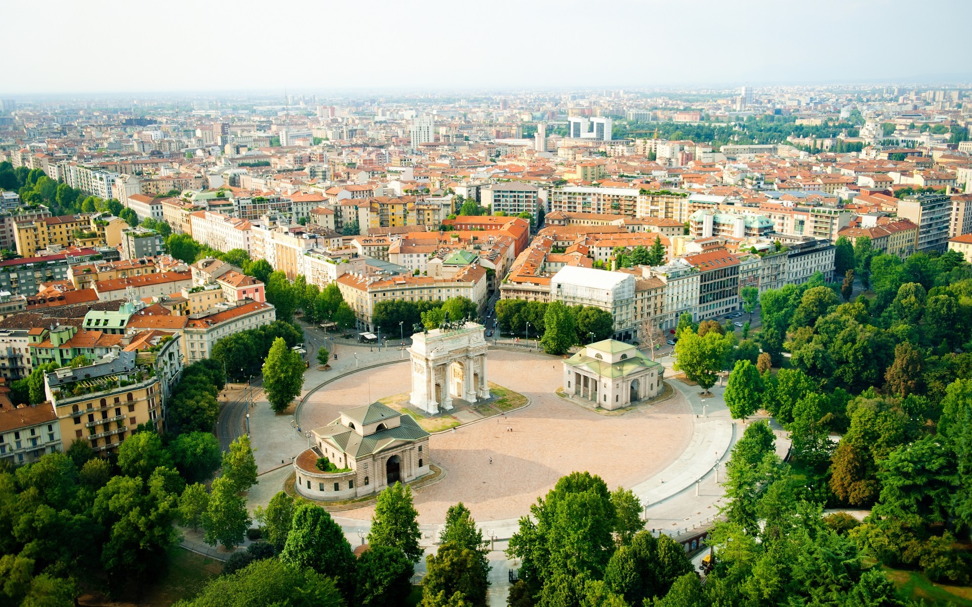 General 1920x1200 cityscape Milano (City) Italy aerial view