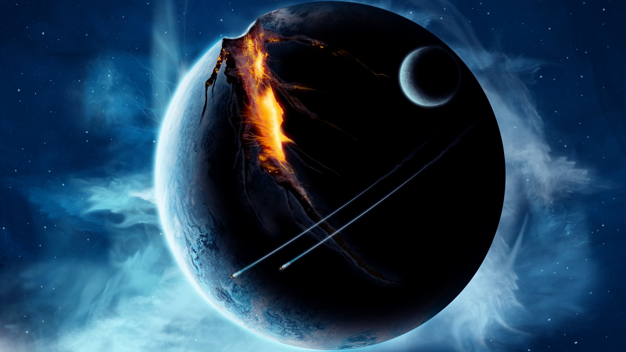 General 2560x1440 science fiction space art space planet apocalyptic digital art nebula