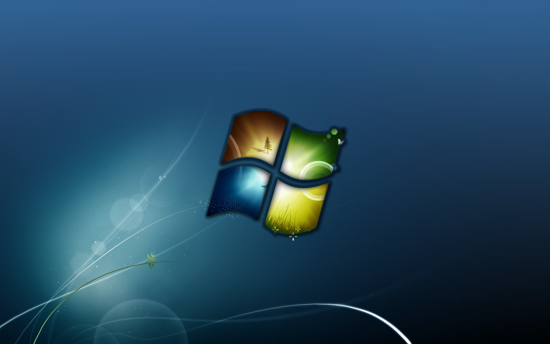 General 1920x1200 Microsoft Windows logo blue background operating system digital art simple background