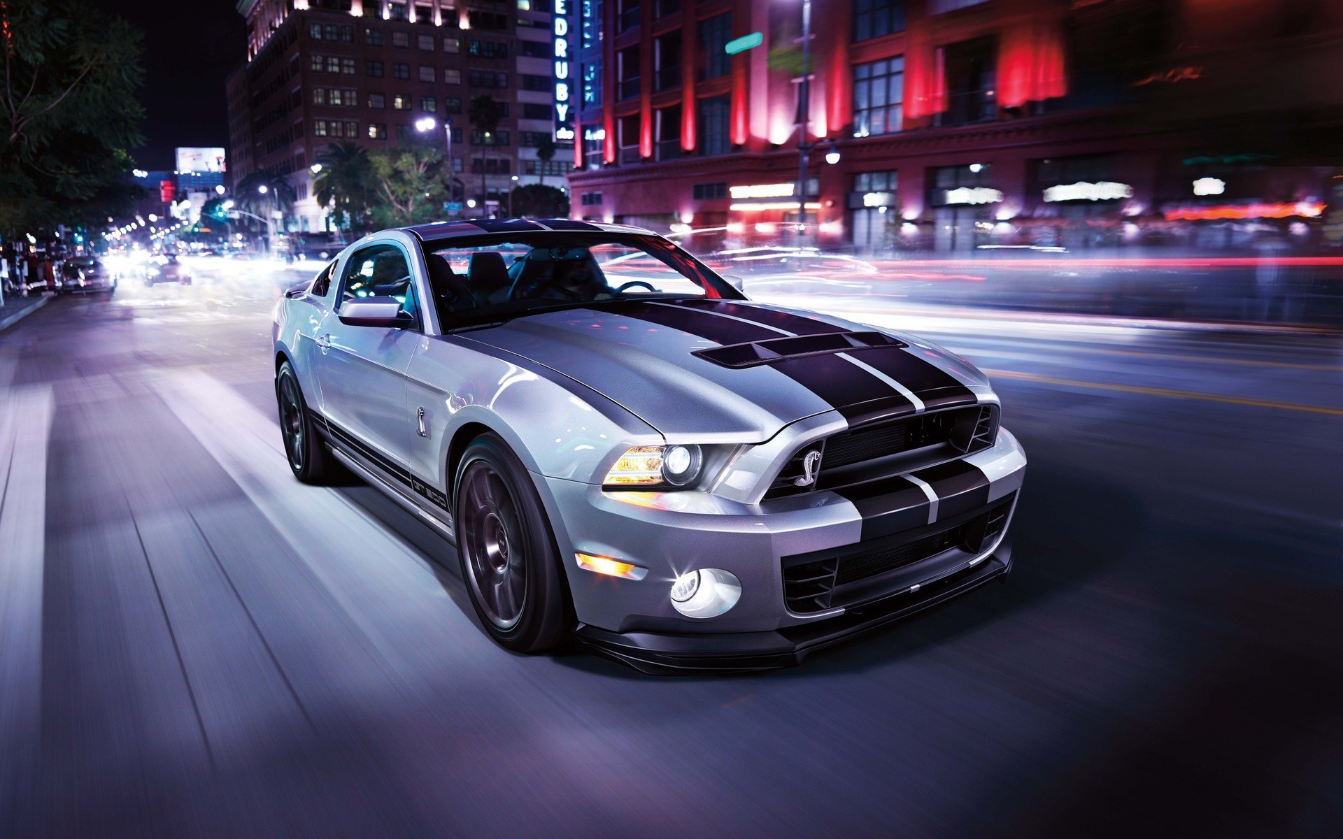 General 1920x1200 Ford Mustang Ford city silver cars racing stripes muscle cars Shelby Ford Mustang Shelby Ford Mustang S-197 II car American cars