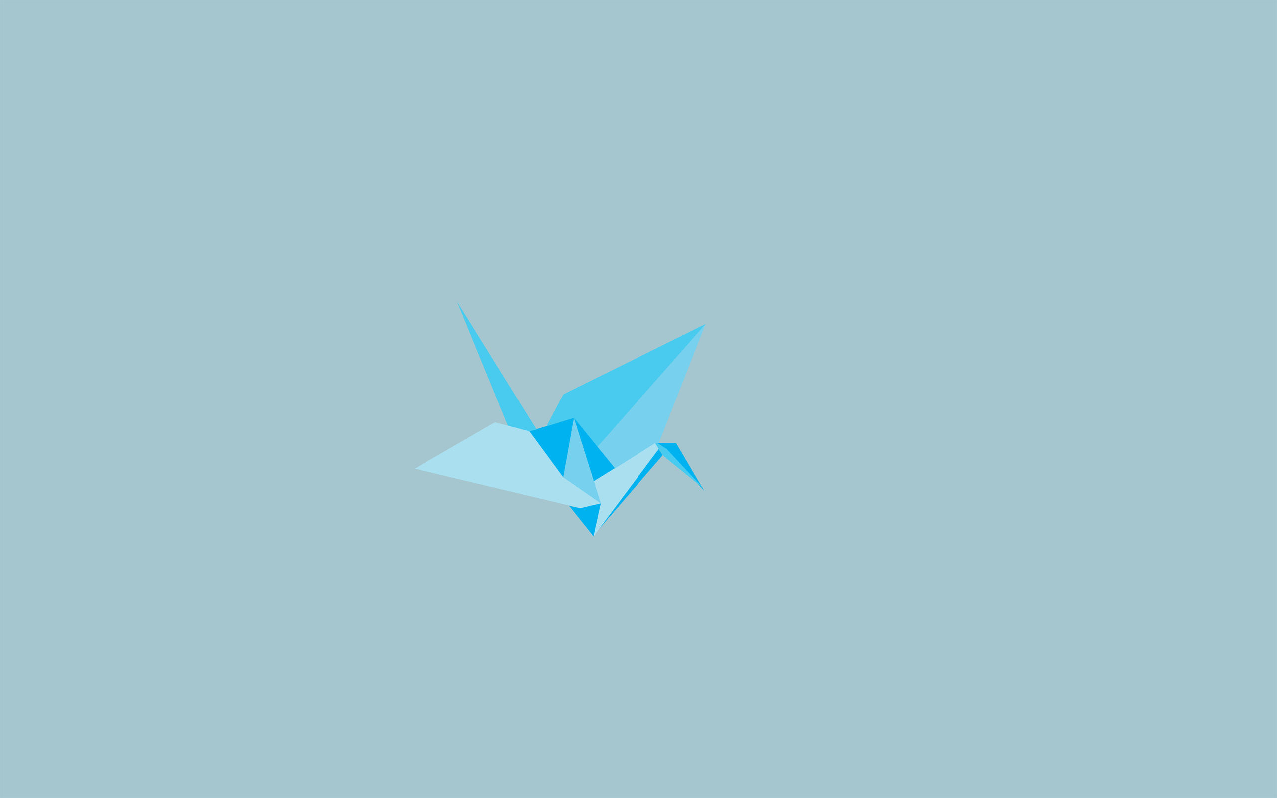 General 2560x1600 minimalism origami paper simple background birds animals