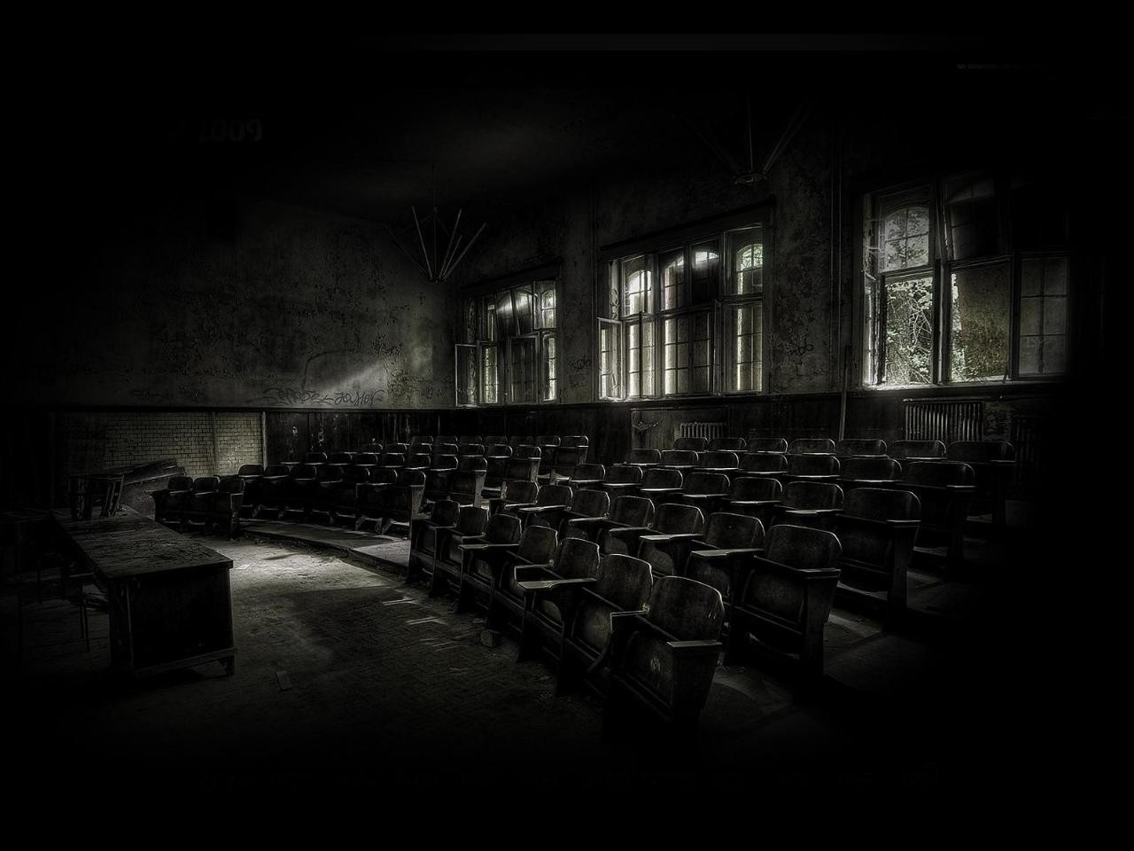 General 1280x960 classroom black indoors ruins abandoned building