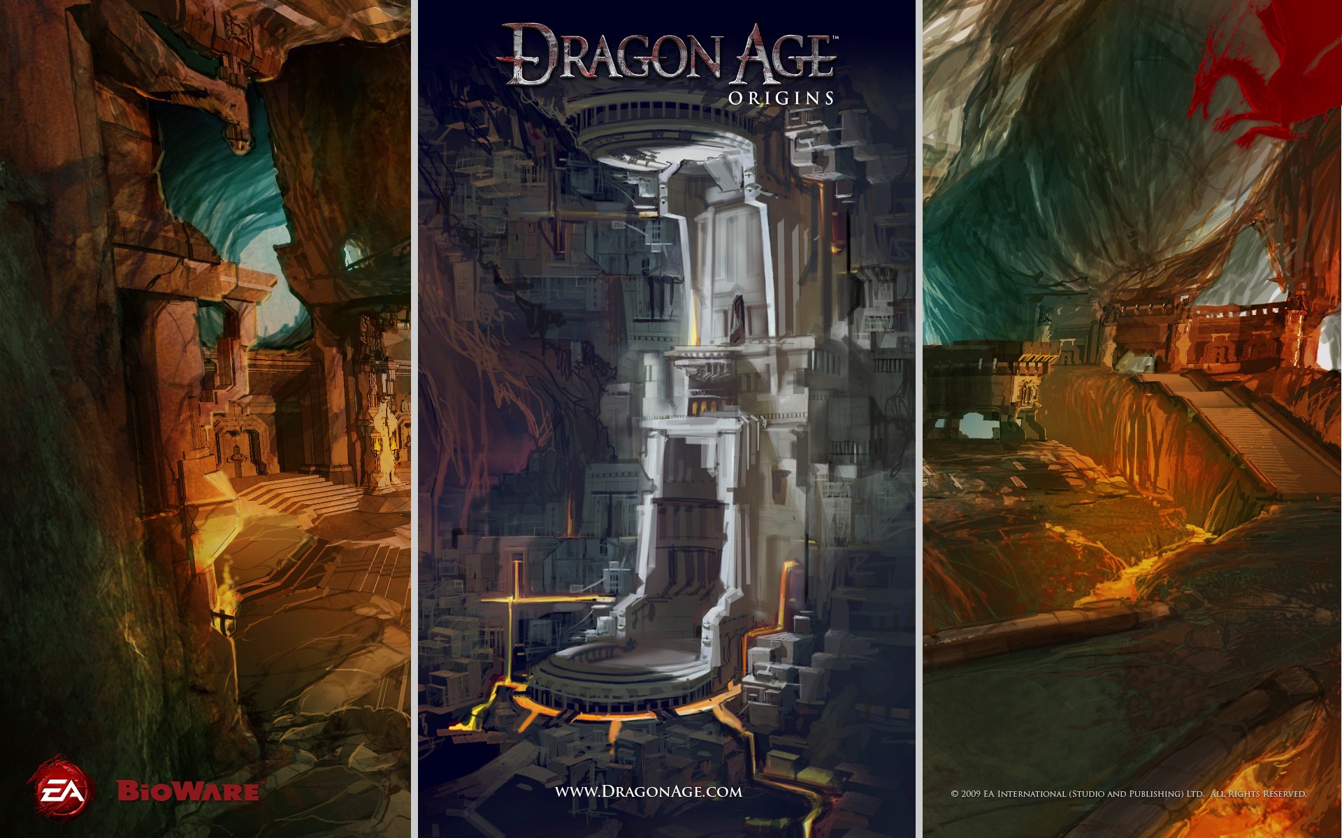General 1920x1200 Dragon Age: Origins 2009 (Year) video games video game art collage Bioware RPG PC gaming