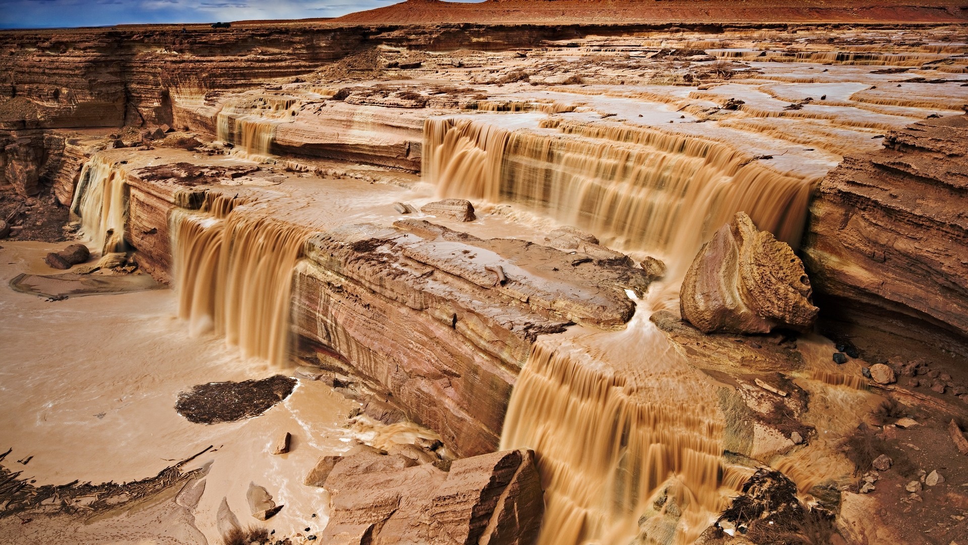 General 1920x1080 landscape desert waterfall Arizona rocks USA rock formation nature