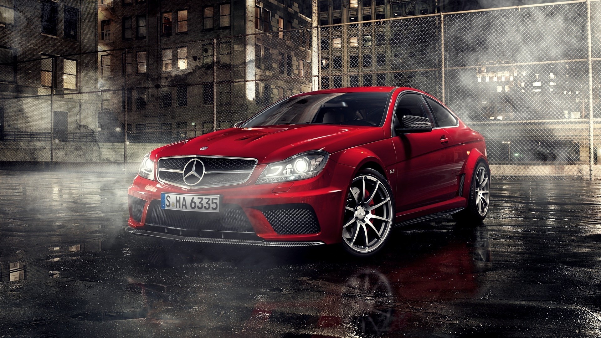 General 1920x1080 Mercedes-Benz car numbers vehicle red cars