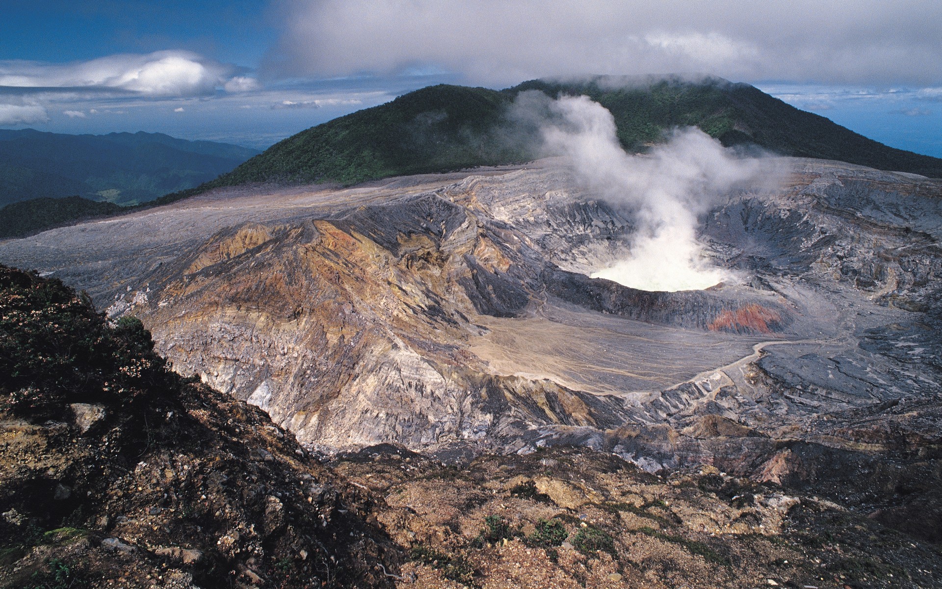 General 1920x1200 Costa Rica  volcano crater smoke mountains Poas nature landscape