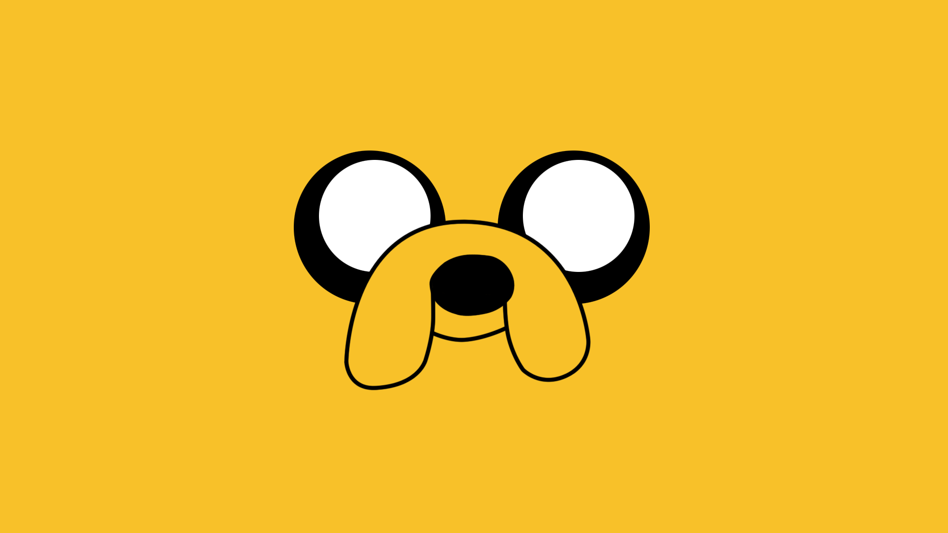 General 1920x1080 Adventure Time Jake the Dog yellow background yellow simple background cartoon TV series
