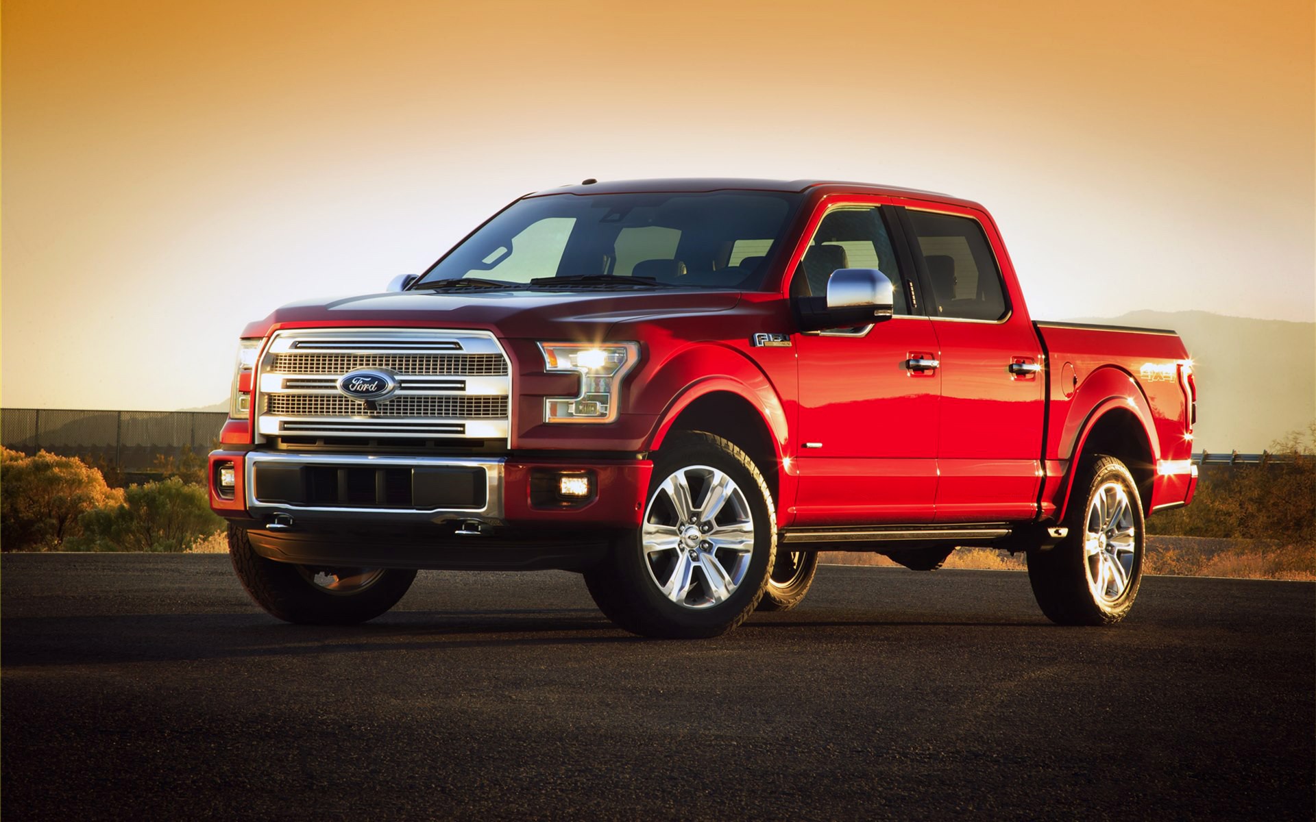 General 1920x1200 pickup trucks Ford car vehicle red cars American cars frontal view sunlight