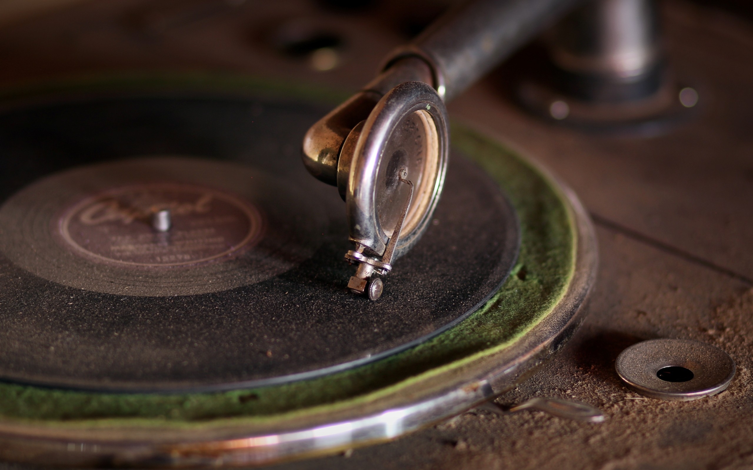 General 2560x1600 music phonographs gramophone vintage old vinyl audio-technica closeup