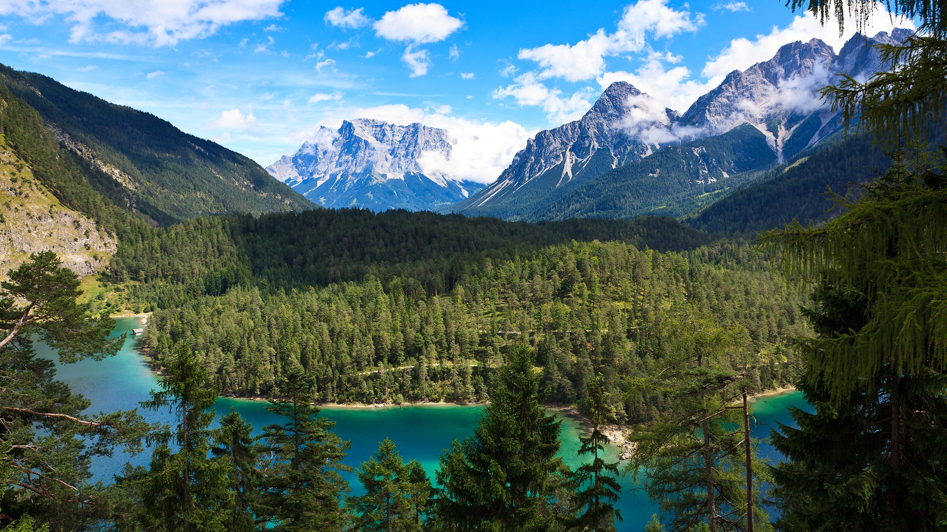 General 1920x1080 landscape nature forest mountains pine trees Canada