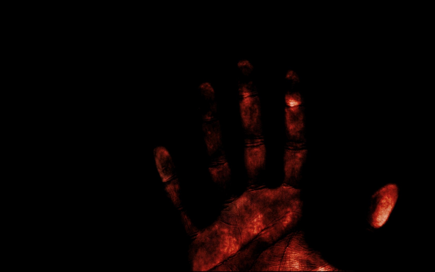 General 1680x1050 hands dark simple background black background spooky fingers red