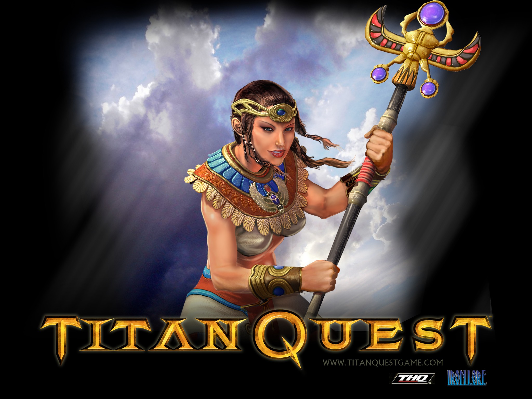 General 2048x1536 video games Titan Quest fantasy art PC gaming staff video game girls