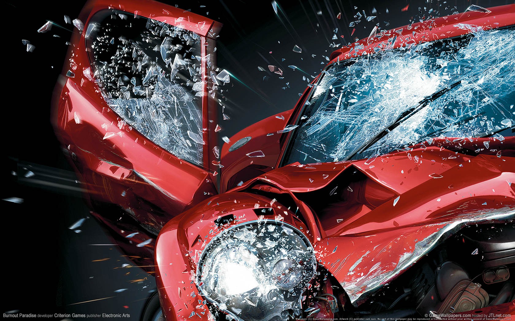 General 1680x1050 Burnout Paradise video games car vehicle broken glass video game art Criterion Games Electronic Arts EA Games crash
