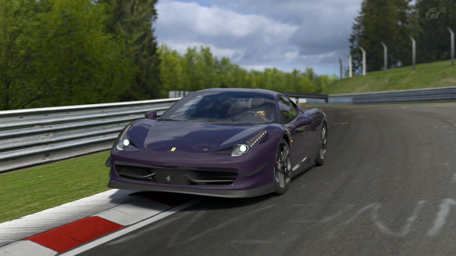 General 1920x1080 Ferrari car video games racing race tracks Gran Turismo Gran Turismo 5 Ferrari 458 vehicle purple cars