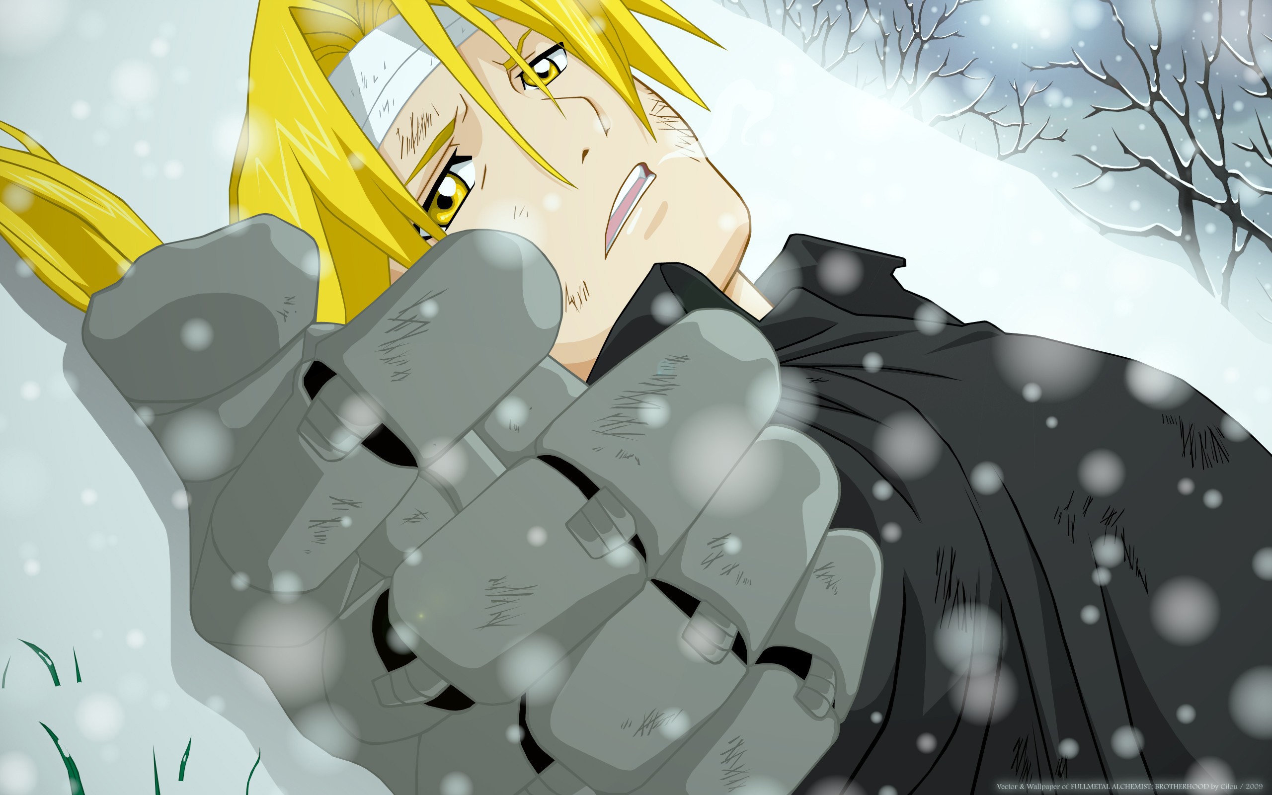 Anime 2560x1600 Elric Edward anime winter Full Metal Alchemist blonde