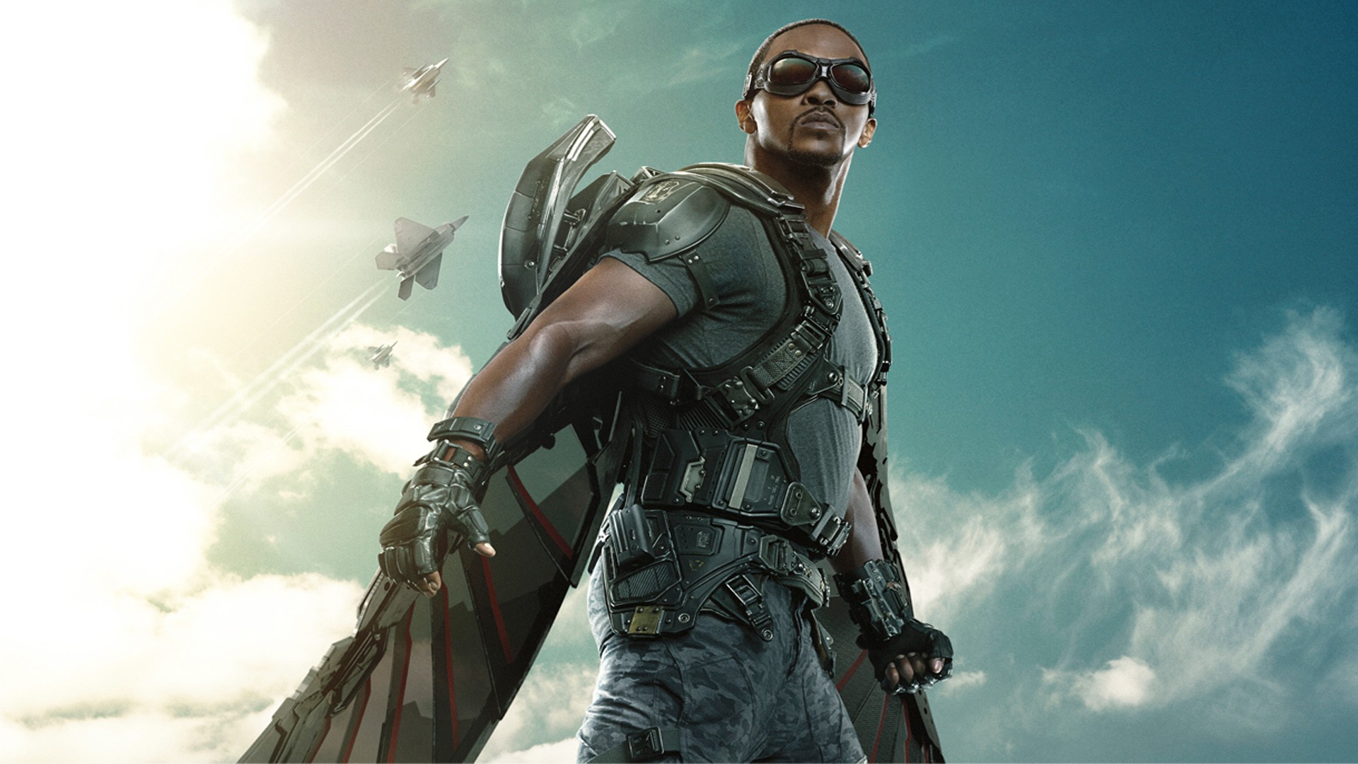 General 1920x1080 Captain America: The Winter Soldier Falcon movies Marvel Cinematic Universe Anthony Mackie actor superhero Marvel Comics