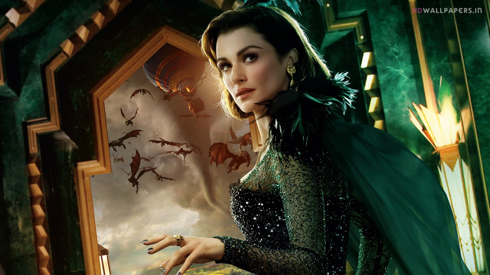 General 1920x1080 Rachel Weisz movies Oz the Great and Powerful women fantasy girl dress rings painted nails