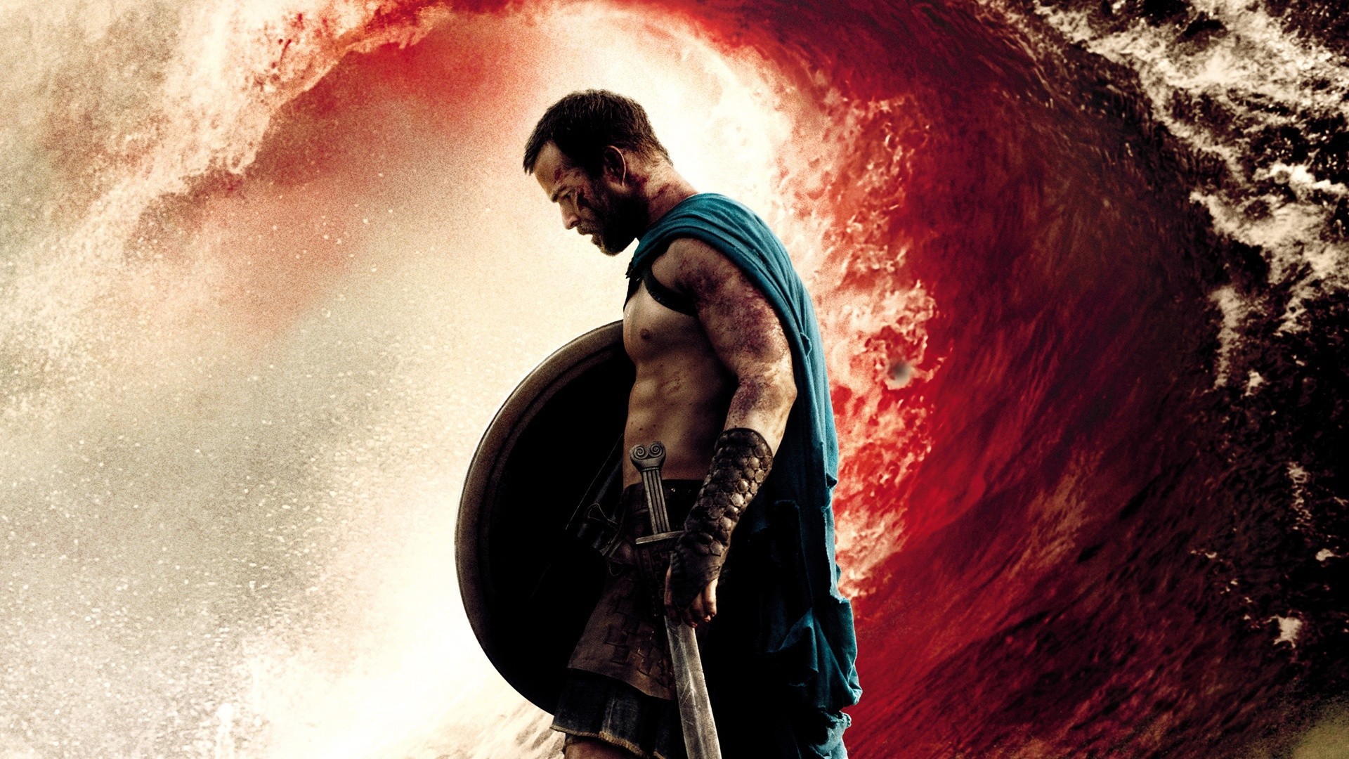 People 1920x1080 300: Rise of an Empire movies Spartans warrior shield soldier blood sword men