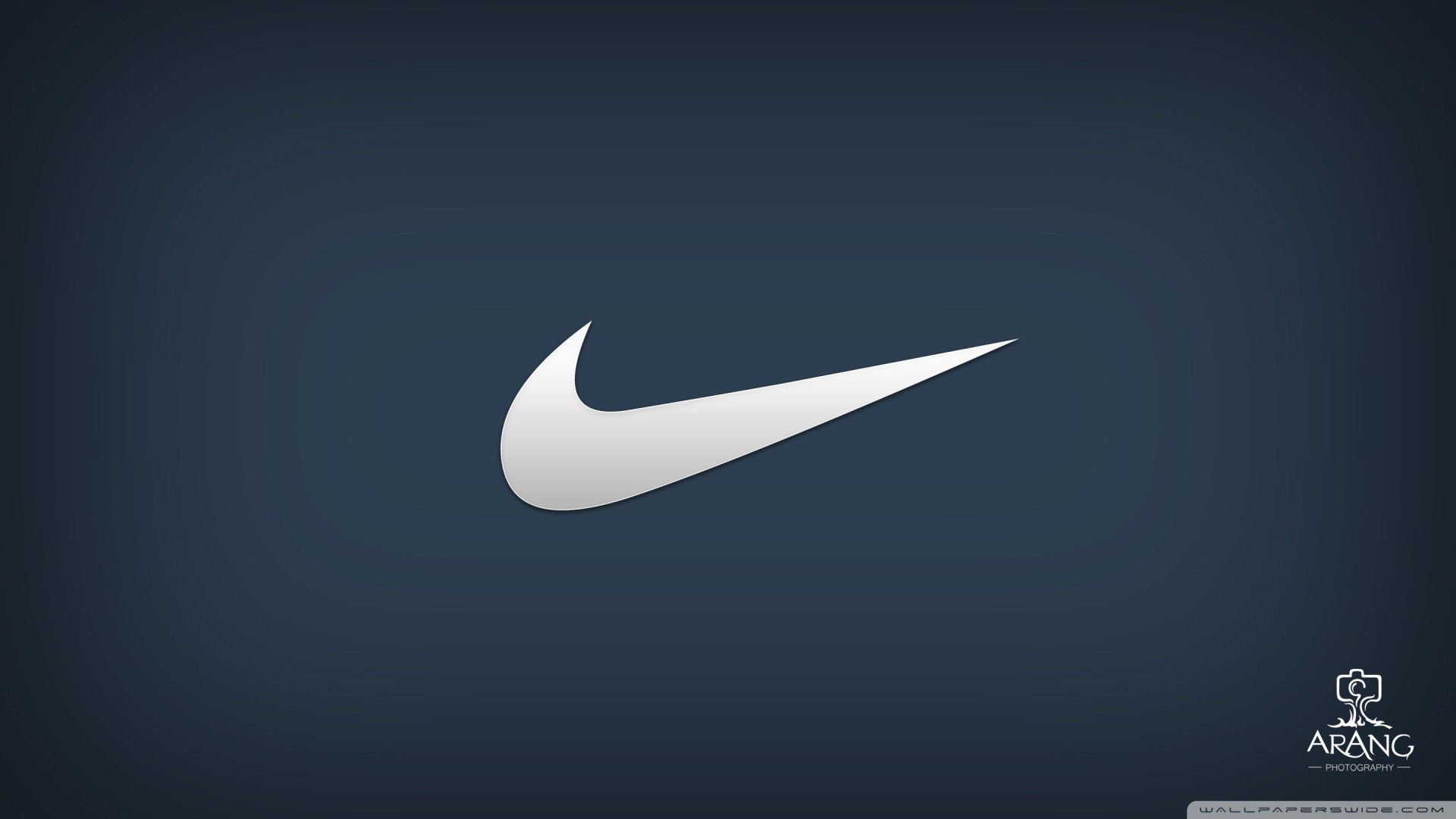 General 1920x1080 Nike logo simple background brand blue background