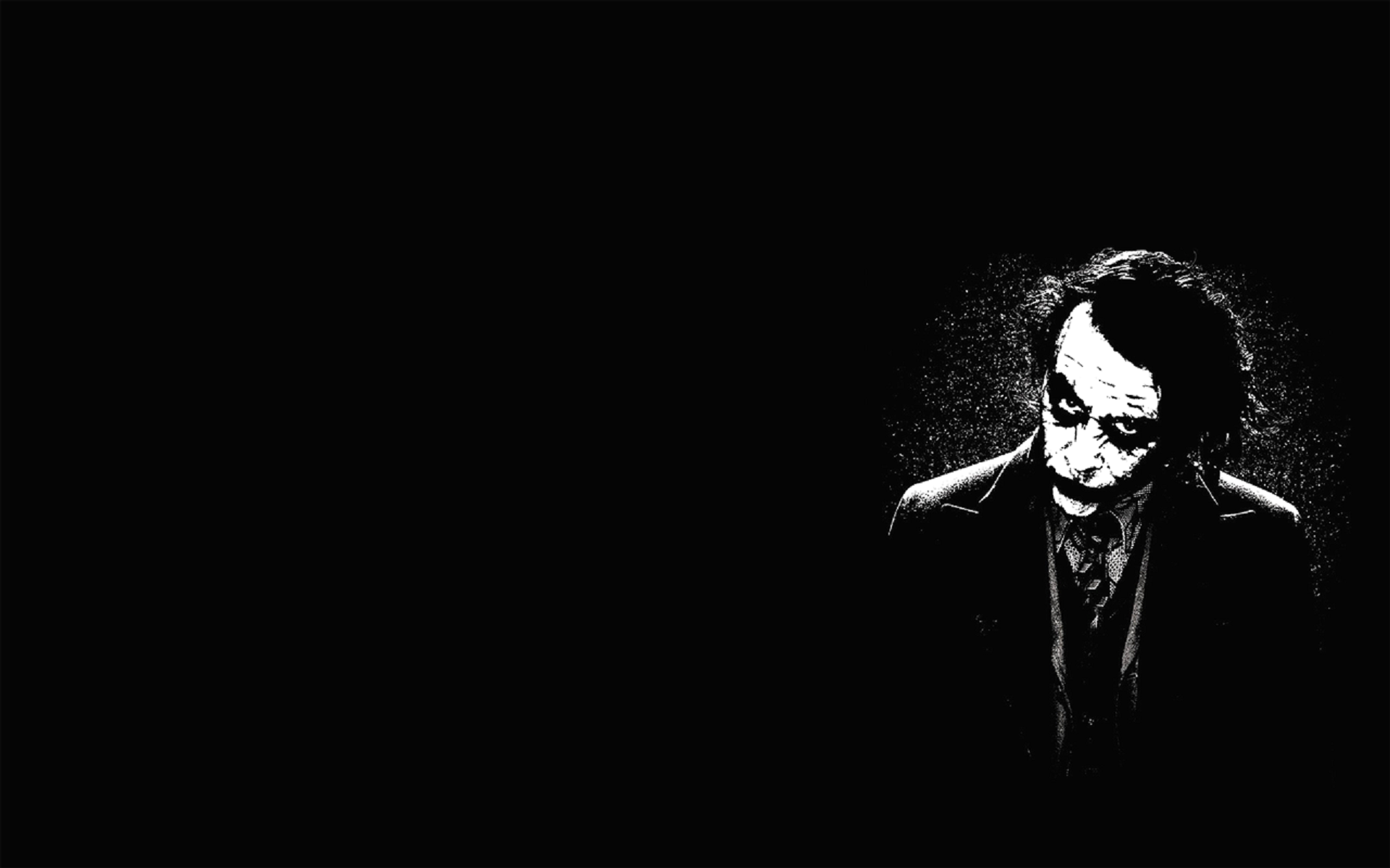 General 1920x1200 black background monochrome Joker Dark Knight Trilogy Batman Heath Ledger The Dark Knight simple background actor deceased Australian villains DC Comics Warner Brothers Christopher Nolan