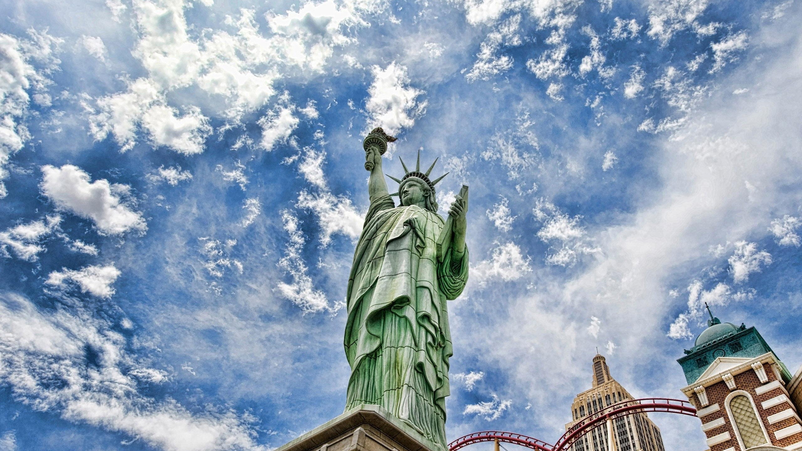 General 2560x1440 USA sky Statue of Liberty