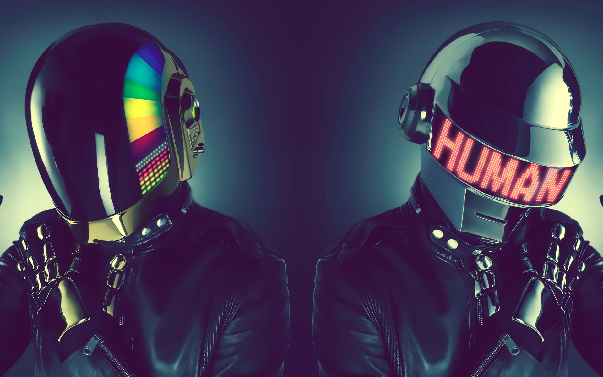 General 1920x1200 Daft Punk musician music simple background helmet electronic music
