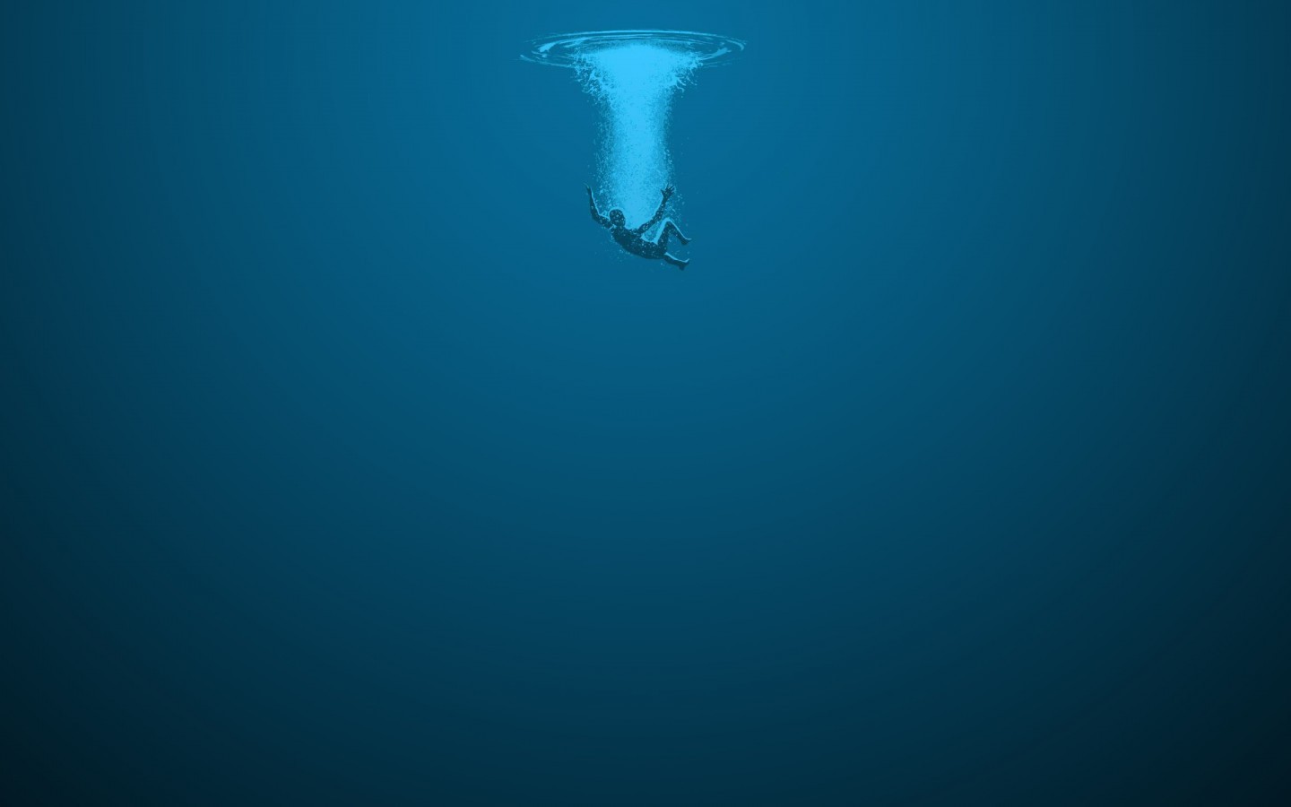 General 1440x900 artwork underwater blue simple background blue background