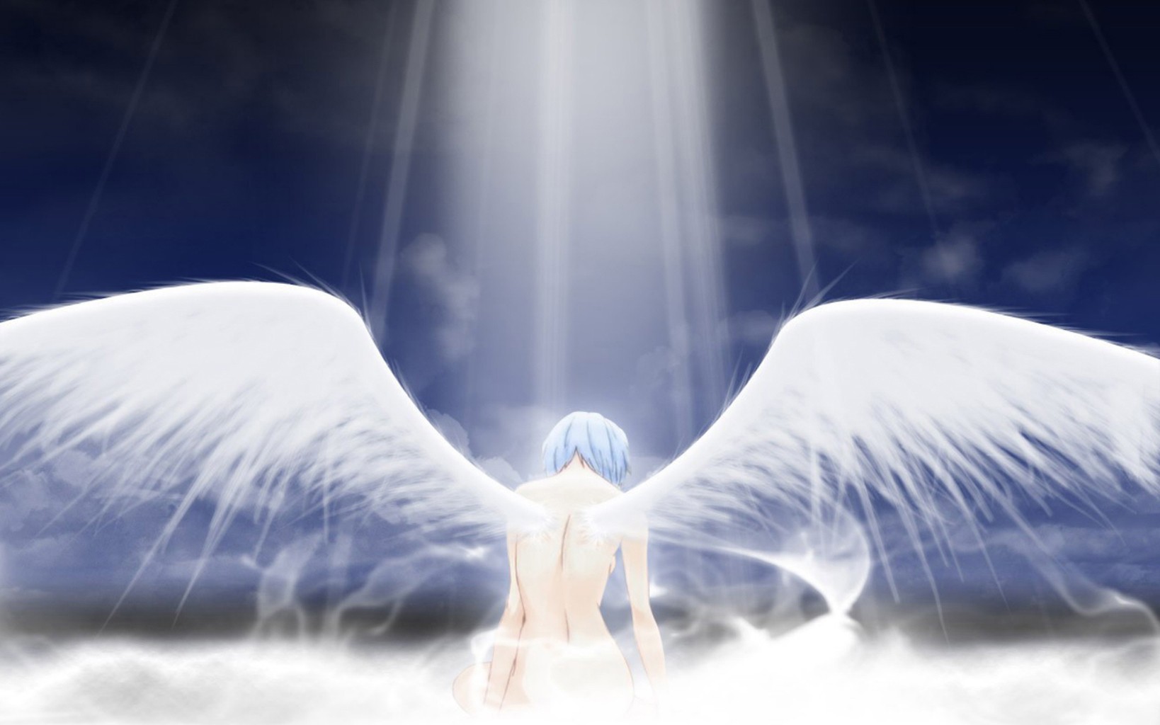 Anime 1638x1024 Neon Genesis Evangelion Ayanami Rei anime girls angel wings anime angel girl