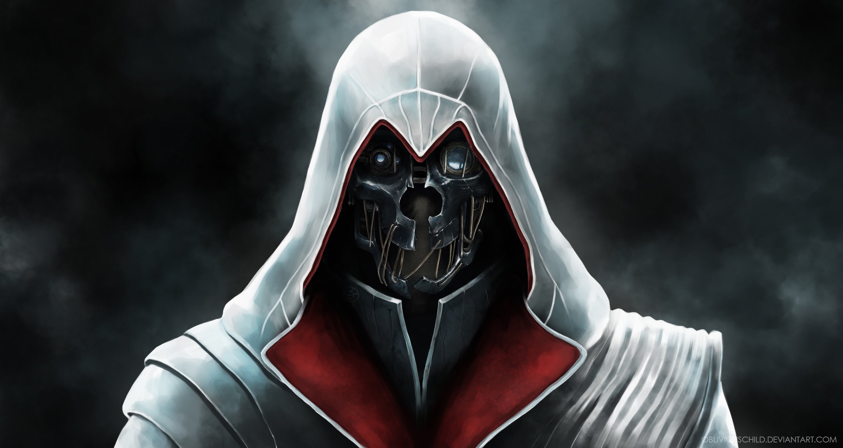 General 2732x1452 video games Assassin's Creed Dishonored PC gaming video game art hoods mask