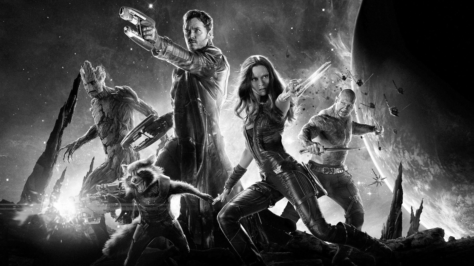 General 1920x1080 monochrome movies Marvel Cinematic Universe Guardians of the Galaxy