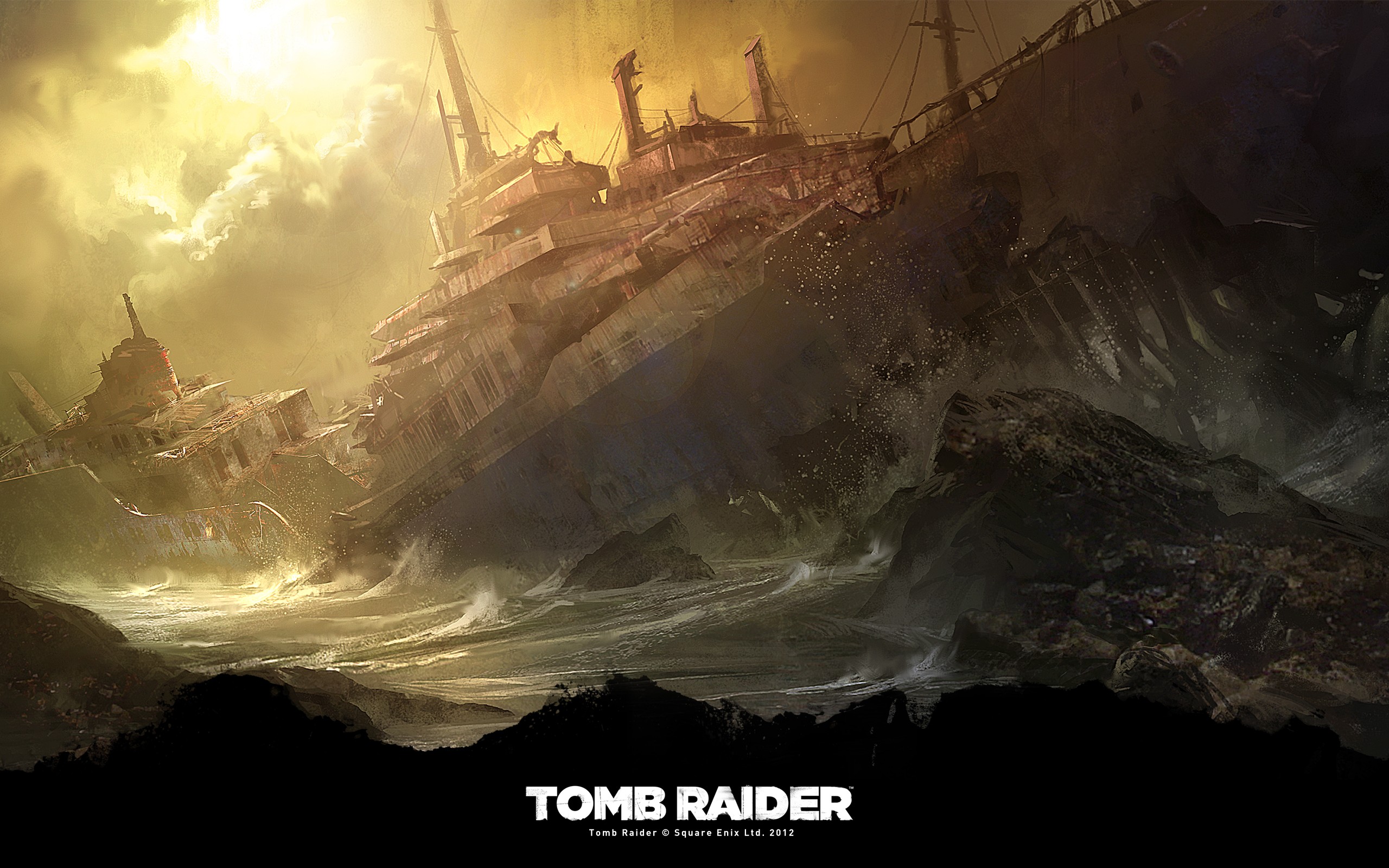 General 2560x1600 Tomb Raider video game art video games shipwreck 2012 (Year) PC gaming wreck