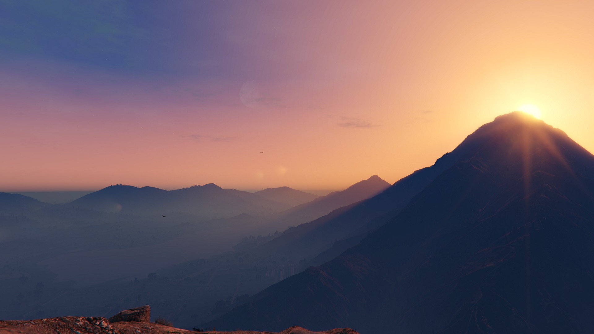 General 1920x1080 video games Grand Theft Auto V screen shot PC gaming sunlight landscape