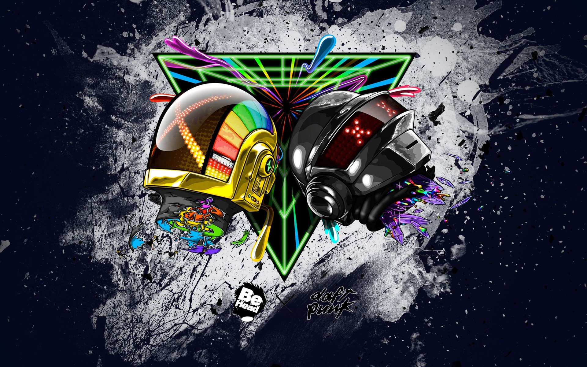 General 1920x1200 Daft Punk digital art helmet artwork music electronic music