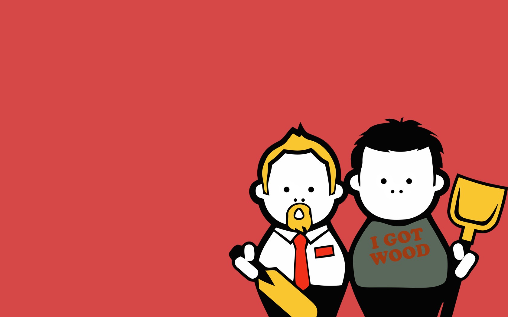 General 1680x1050 Shaun of the Dead movies Simon Pegg Nick Frost Blood and Ice Cream red background