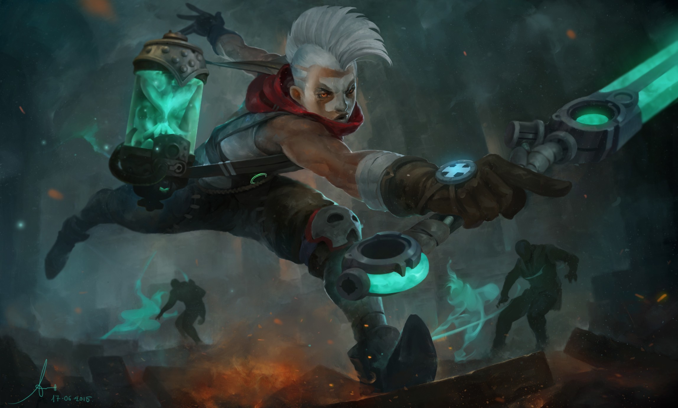 General 2296x1381 League of Legends PC gaming 2015 (Year) fantasy art Ekko (League of Legends) video game characters