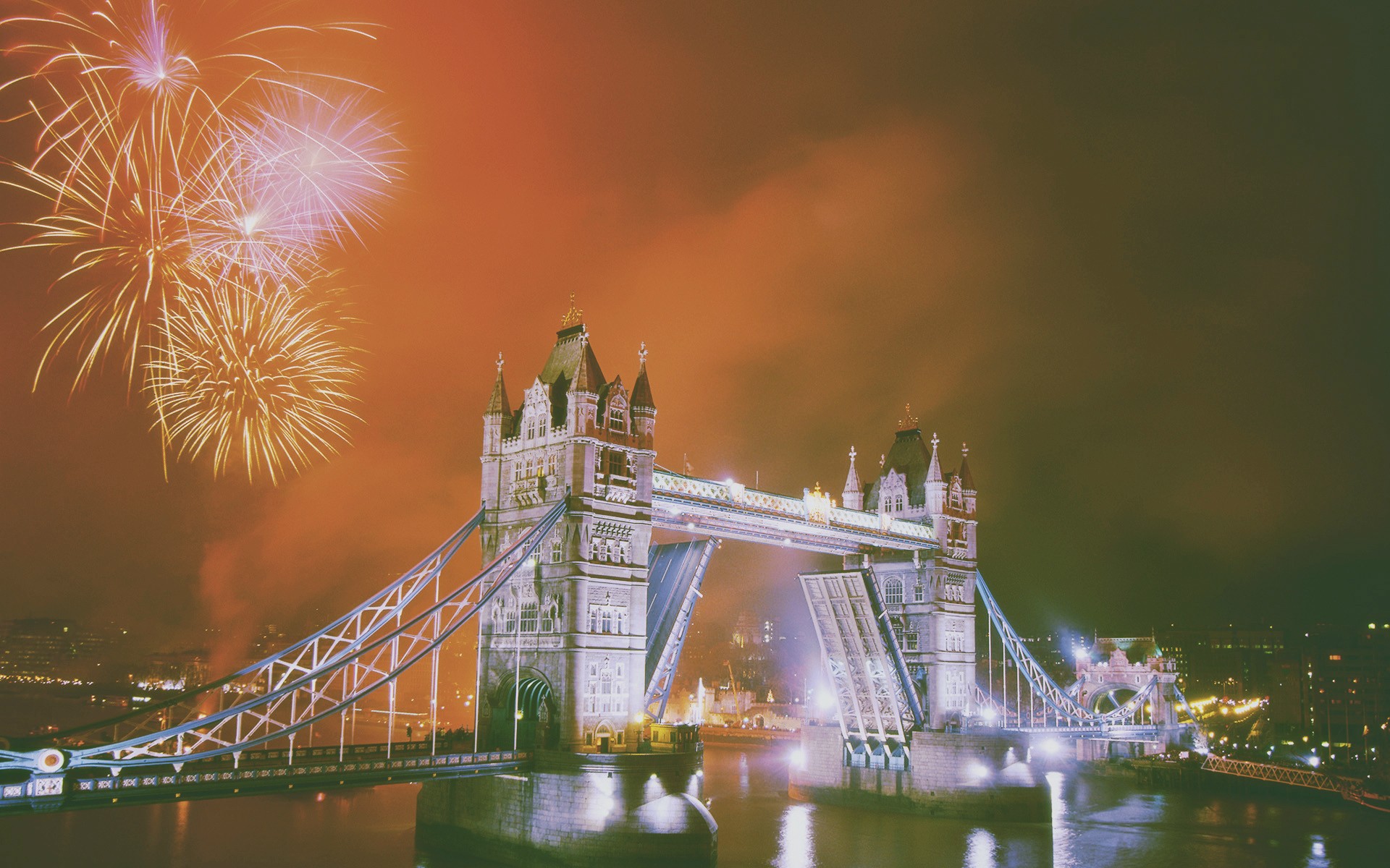 General 1920x1200 London Tower Bridge UK England night fireworks River Thames landmark