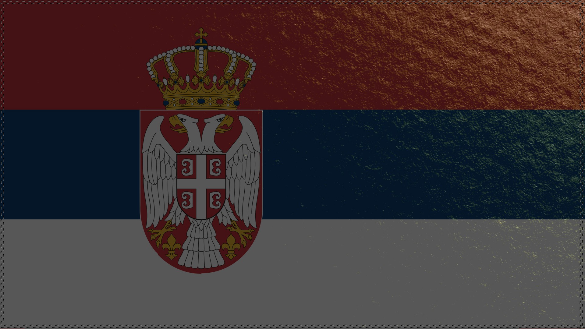 General 1920x1080 flag Serbia red blue white digital art