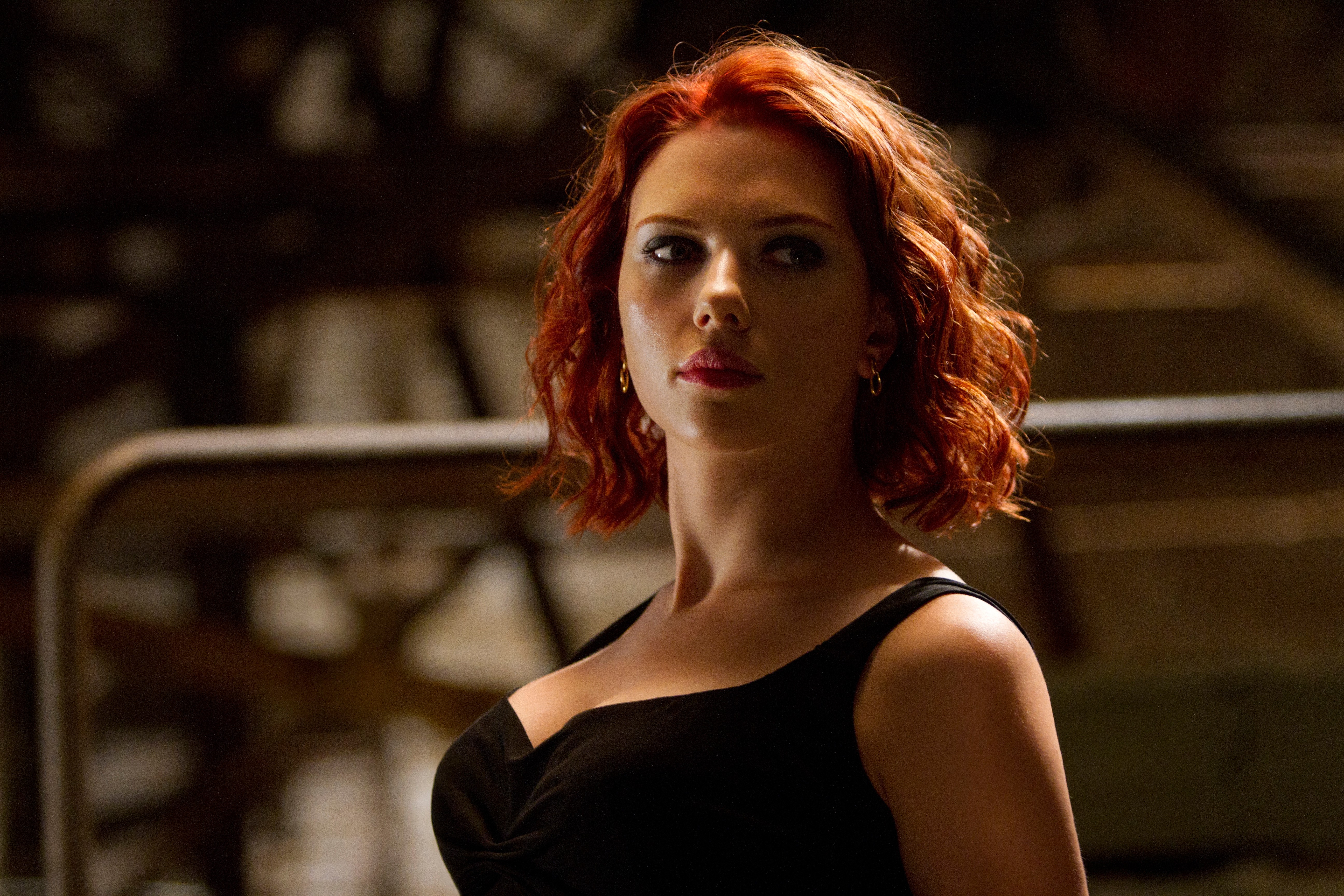 People 5184x3456 actress movies Black Widow Scarlett Johansson The Avengers Marvel Cinematic Universe redhead dyed hair red lipstick American women women film stills