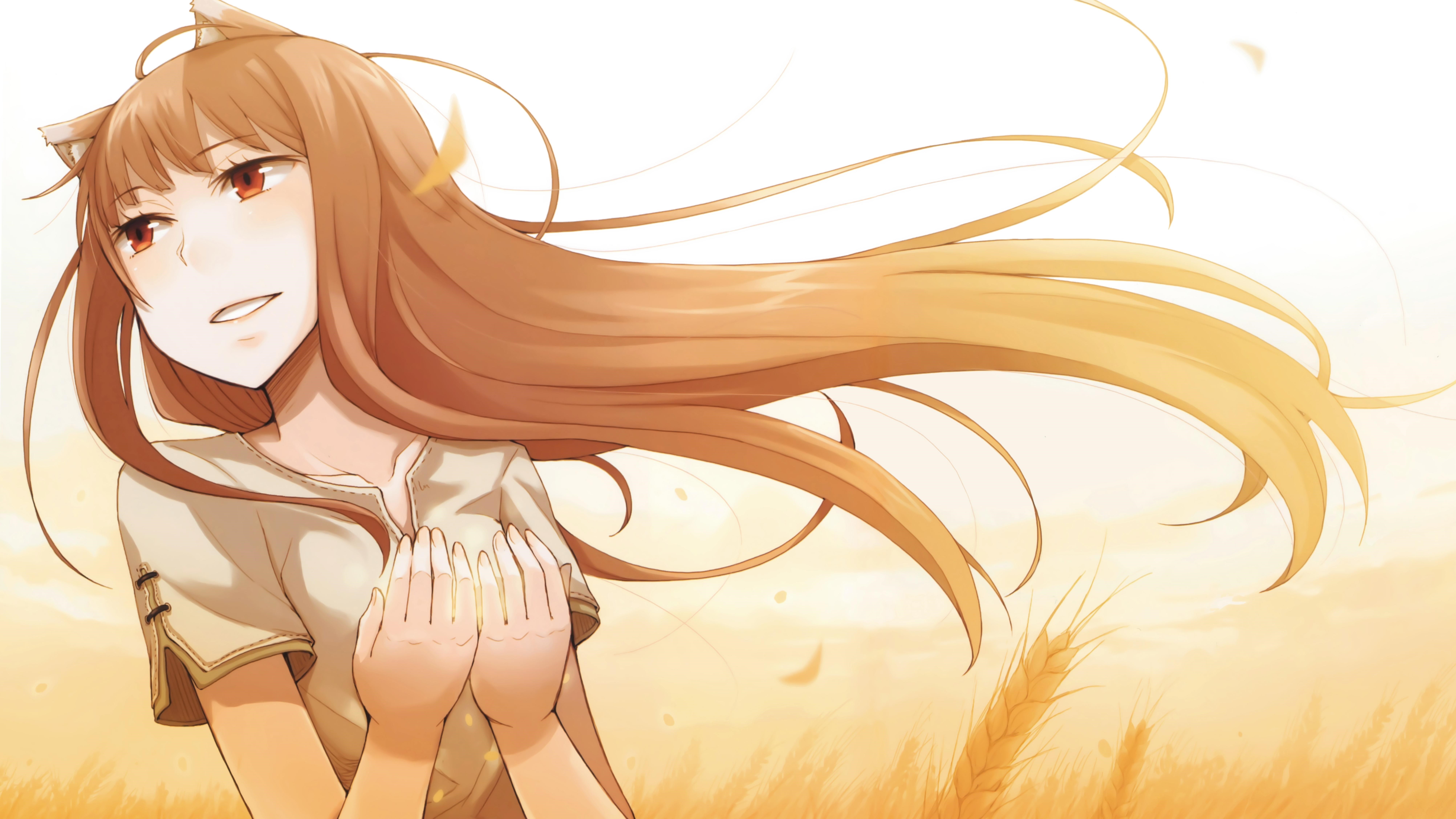 Anime 8019x4510 Spice and Wolf Holo (Spice and Wolf) wolf girls anime anime girls long hair animal ears