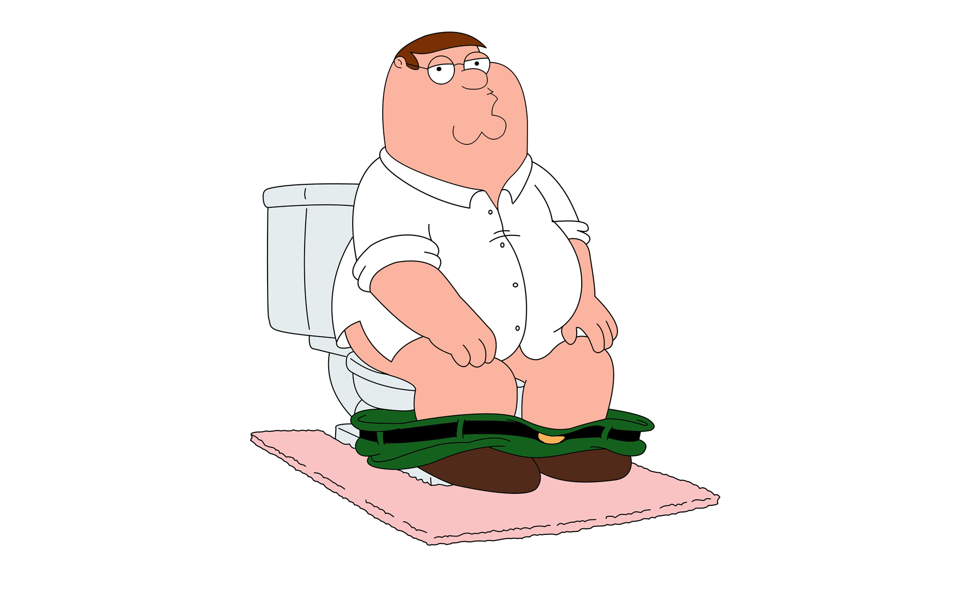General 1920x1200 Family Guy Peter Griffin toilets cartoon sitting simple background white background TV series DeviantArt