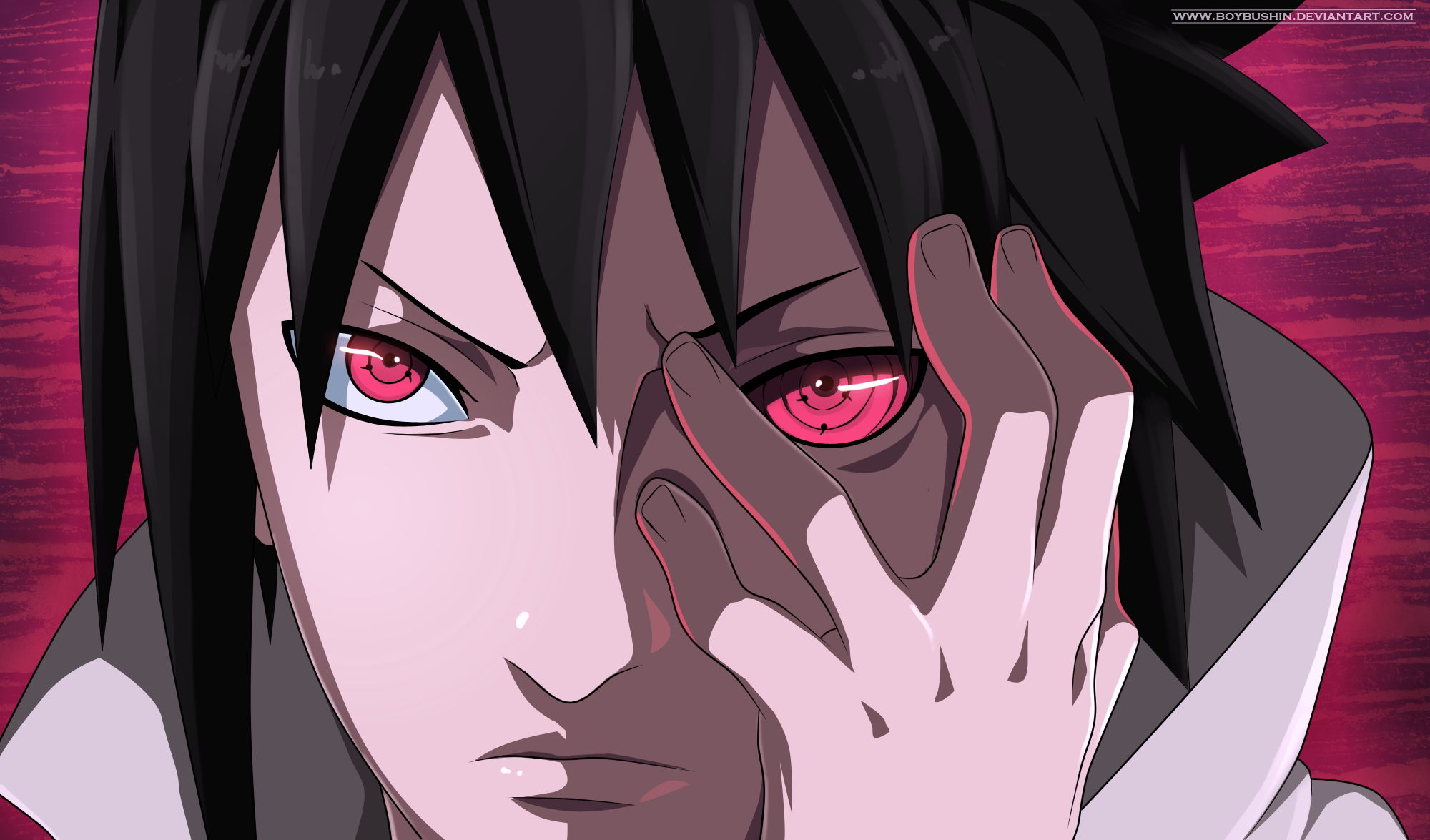 Anime 2000x1175 Naruto Shippuden Uchiha Sasuke Rinnegan anime dark hair anime men DeviantArt