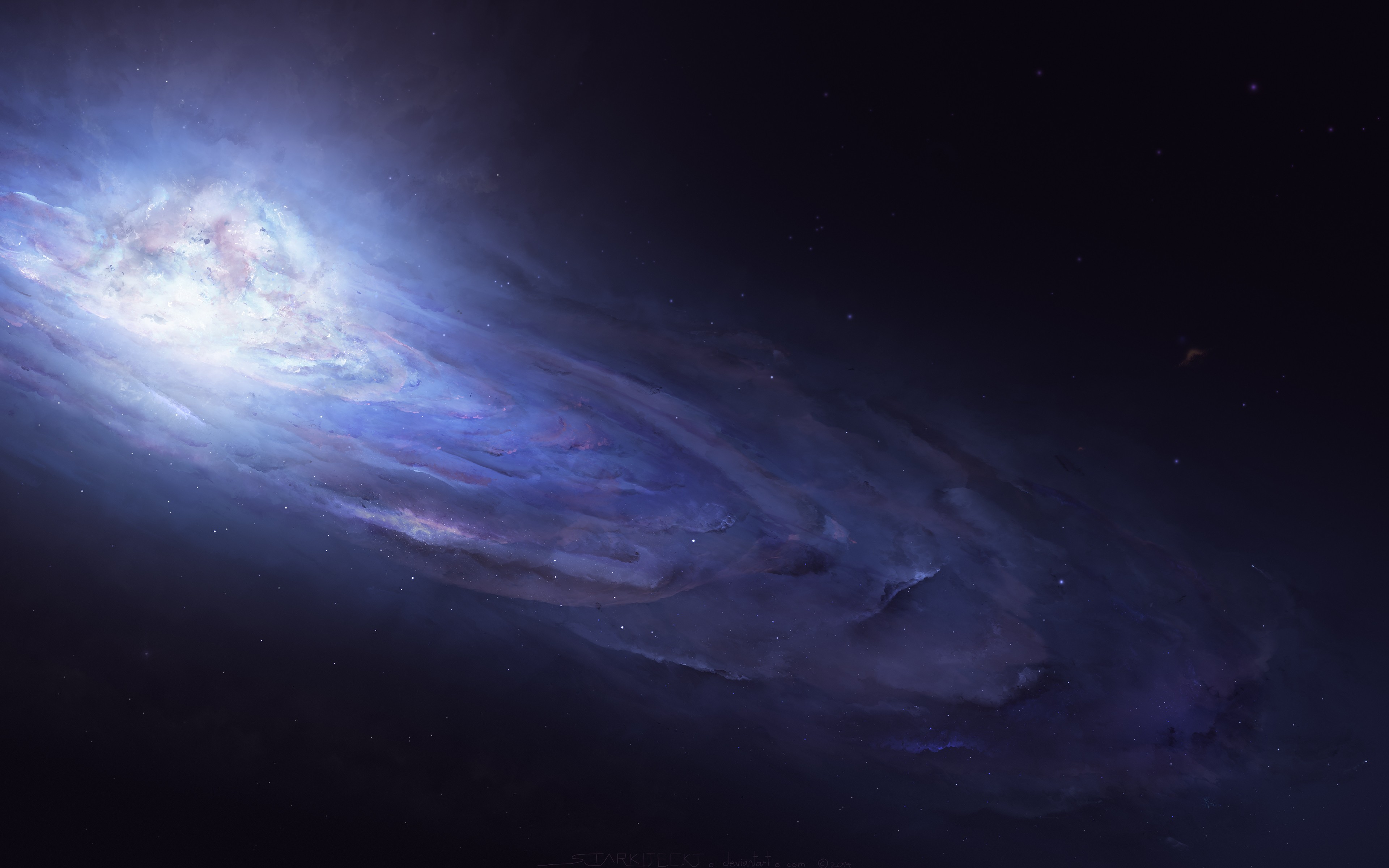 General 3840x2400 space artwork space art Starkiteckt Andromeda digital art DeviantArt galaxy