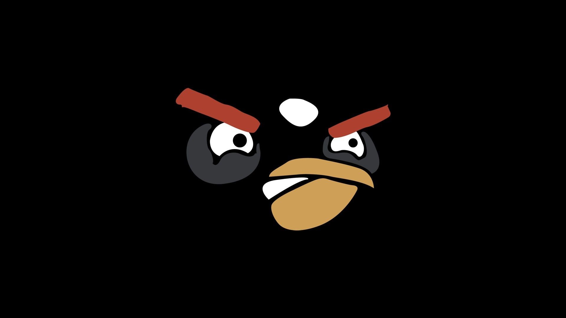 General 1920x1080 Angry Birds minimalism black black background video games Rovio Entertainment video game characters