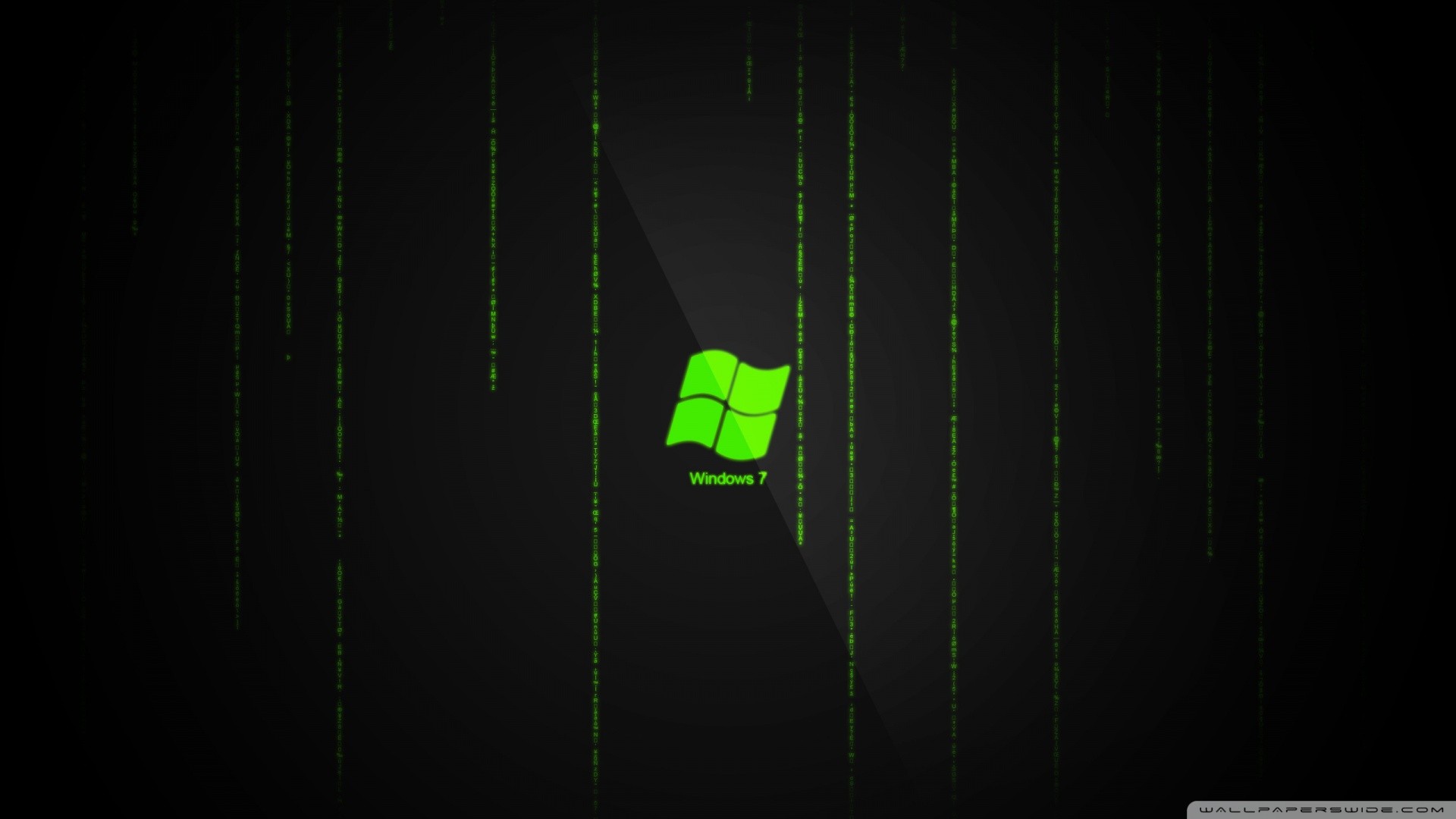 General 1920x1080 green lines Windows 7 logo code operating system