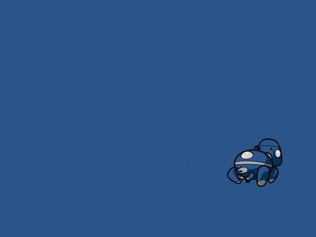 Anime 1024x768 anime Ghost in the Shell Tachikoma minimalism simple background blue background
