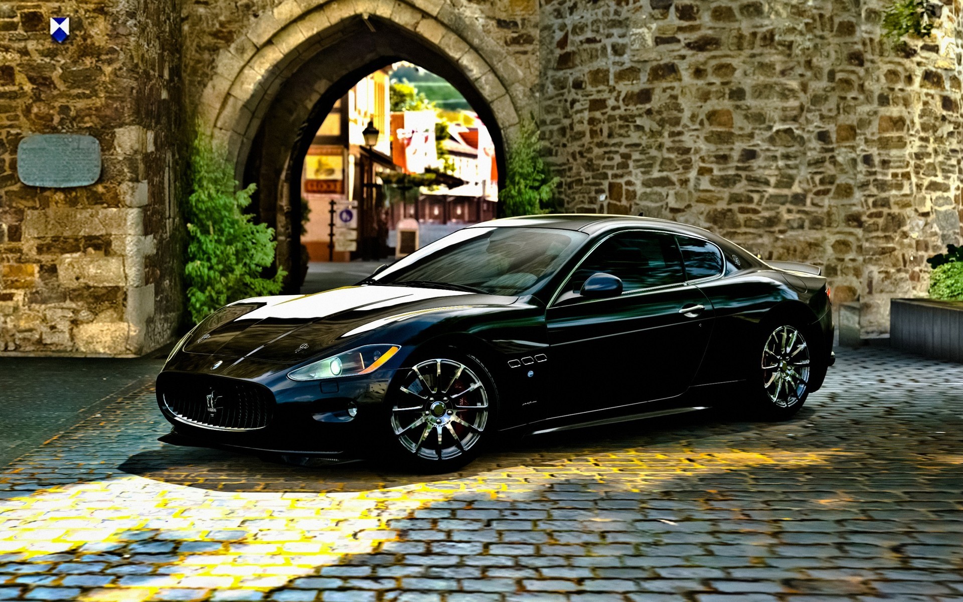 General 1920x1200 Maserati car HDR Maserati GranTurismo black cars wall vehicle italian cars Stellantis