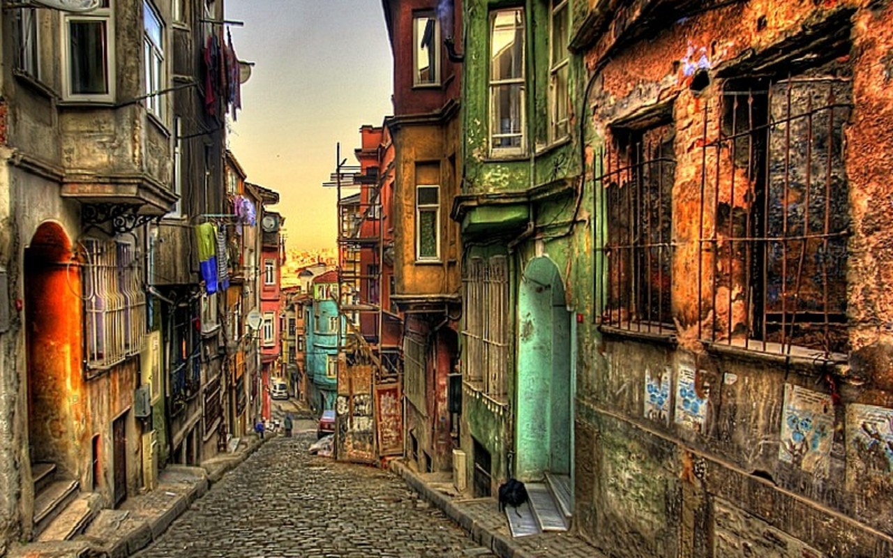 General 1280x800 colorful cityscape house street