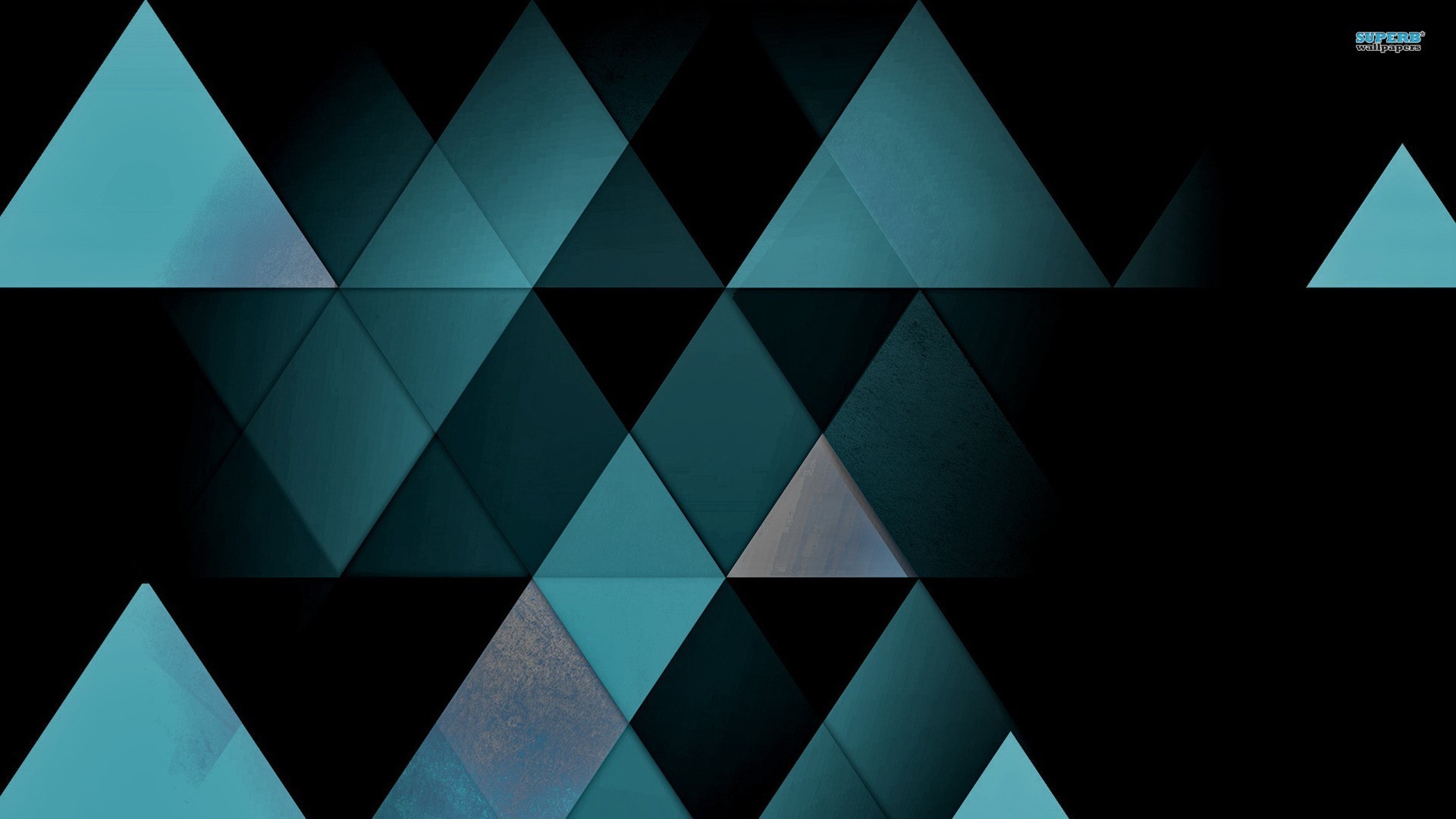 General 1920x1080 abstract triangle digital art cyan turquoise