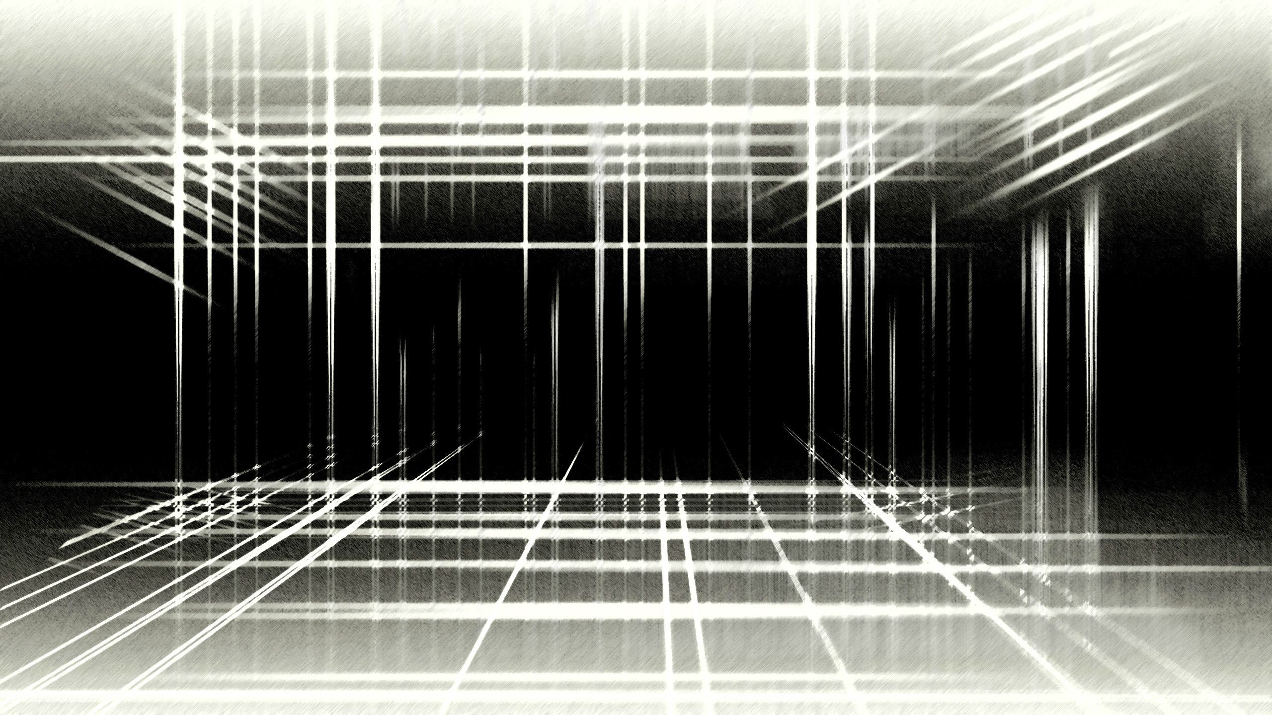 General 2560x1440 digital art lines abstract geometry monochrome